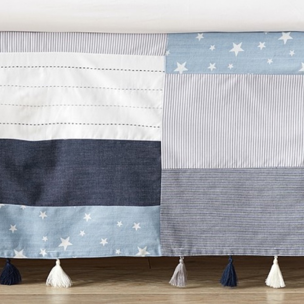 Pottery Barn Max Star Patchwork Crib Skirt